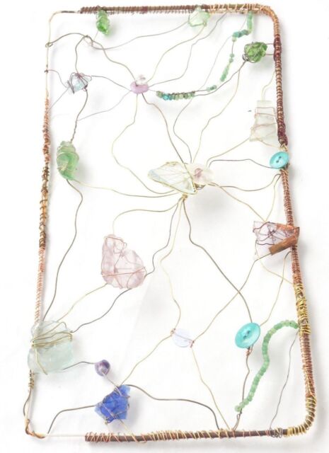 Mixed Media Wire Art Wall Sculpture By Louise Nilsson NF8237