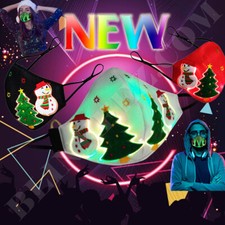Mask Led Christmas Mask Light Up Party Rechargeable Mask Luminous Party LED Mask