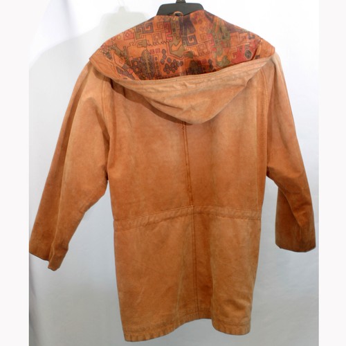 G-III or Giii Aztec or Indian Design Leather Hooded Jacket Womans 20W (46" Chest - Picture 2 of 9