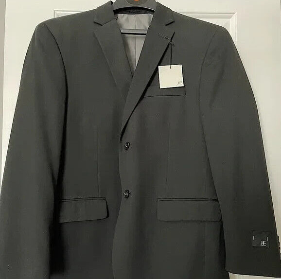 Men's J. Ferrar Solid Black Suit Jacket Modern Fi… - image 1