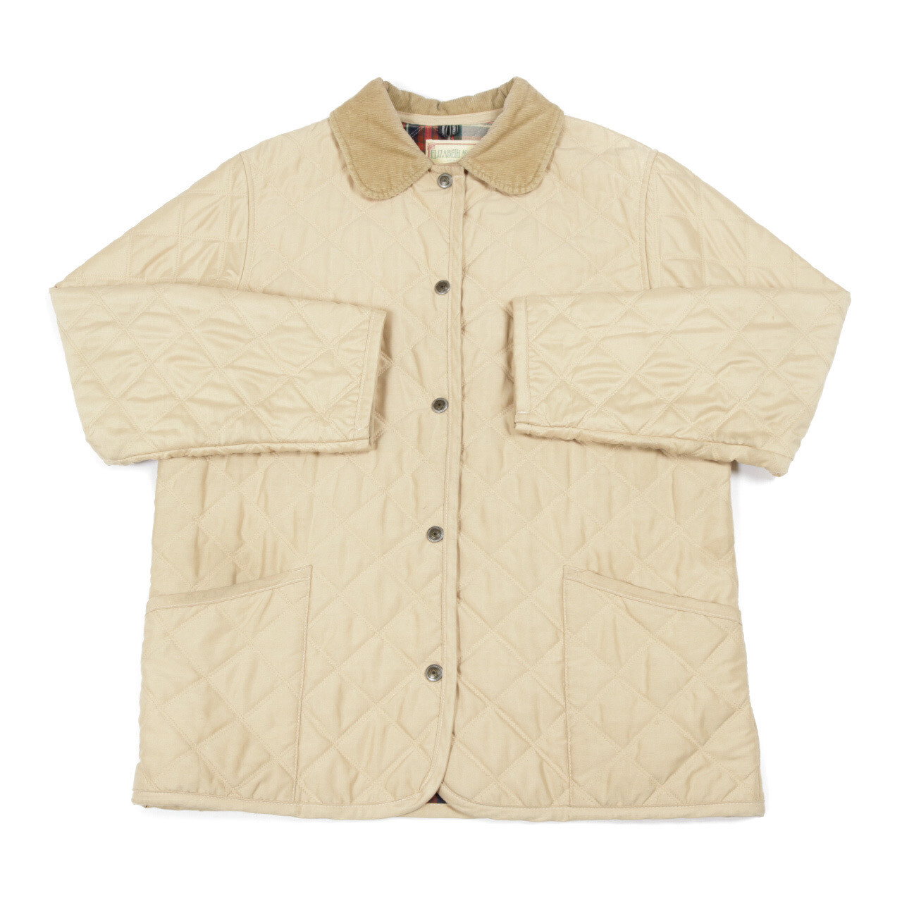 Vintage ELIZABETH ASCOT Quilted Jacket XL Coat Pa… Gem