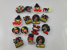 Lot of 15 Melanin Live WAP Black Queen etc PVC Shoe Charms