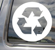 Recycle Symbol - Trash Rubbish Can Bin - Car Window Vinyl Decal Sticker 10170