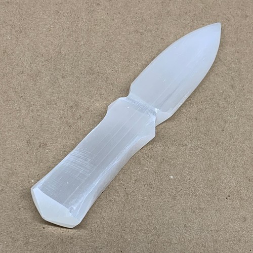 157g, 7.5"x1.3"x0.6", Natural Selenite Crystal Dagger (Satin Spar), B36463 - Picture 10 of 14