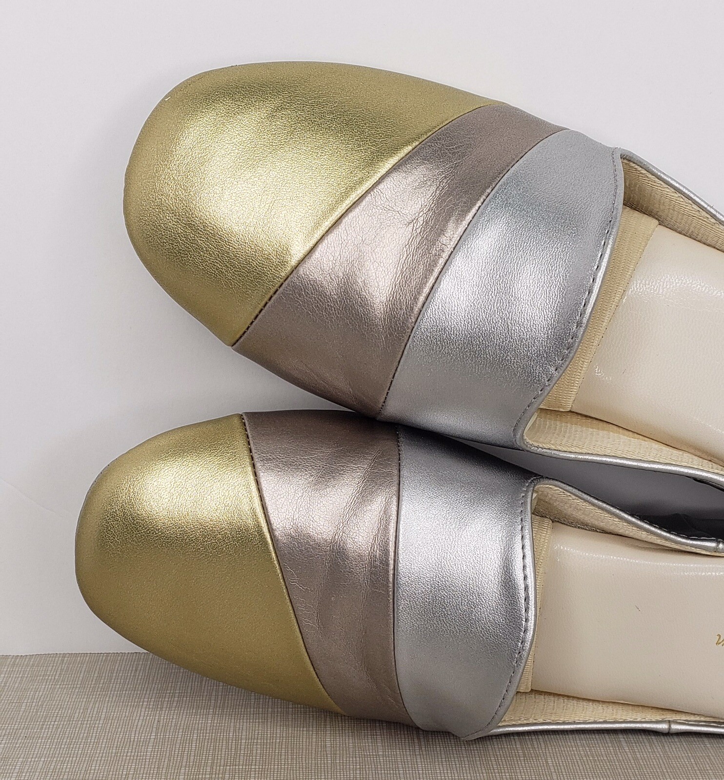 Daniel Green Slides 8.5 Metallic Gold Copper Silv… - image 3