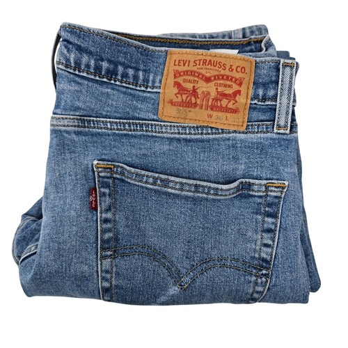 Levis 503 Mens Straight Fit Medium Wash Denim Jeans W36 L32 Cotton
