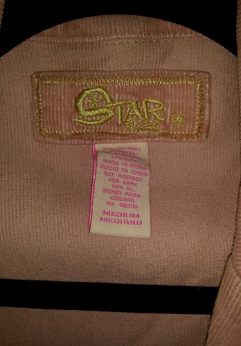 junios STAR corderouy jacket rose color size medium EUC fitted v- neck - Picture 2 of 4