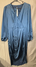 NewShows Teal Wrap with Tie Women's Dress NEW Size Medium