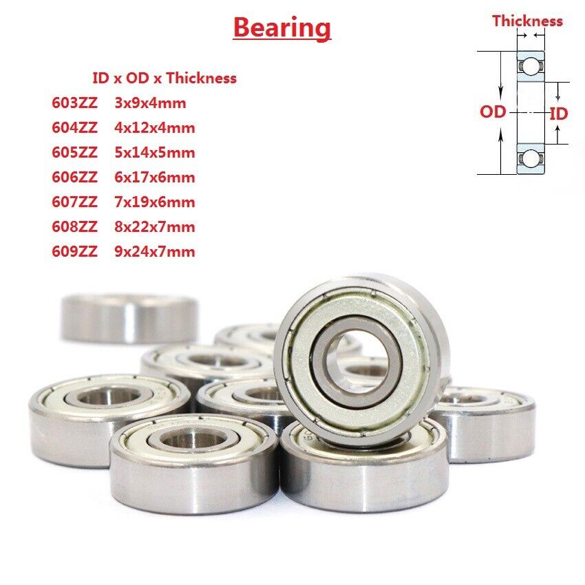 Deep Groove Ball Bearing Metal Seal 603ZZ 604ZZ 605ZZ 606ZZ Deep Groove Ball Bearing Metal Seal 603ZZ 604ZZ 605ZZ 606ZZ