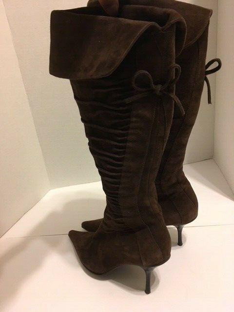 Fermani Fermani Fermani Women's Brown Suede Knee High Cinched Ruched Boots High Heel sz 5 EUC 35 61e8d9 Fermani Fermani Fermani Women's Brown Suede Knee High Cinched Ruched Boots High Heel sz 5 EUC 35 61e8d9