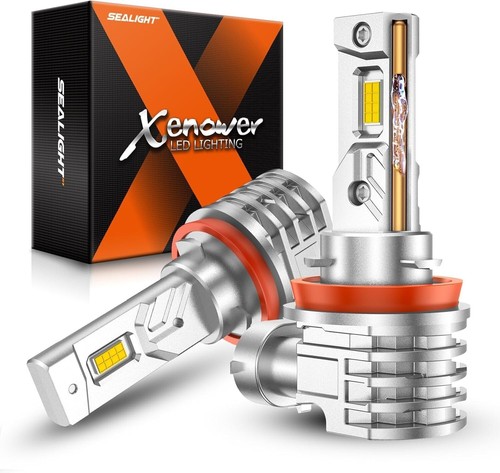 H11 LED Fog Light Bulbs - 16000 Lumens 6000K Xenon White for Superior Visibility - Picture 3 of 9