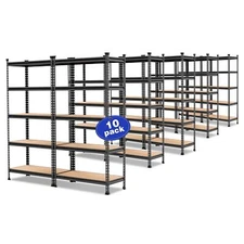 WORKPRO 10-PACK 5-Tier Metal Storage Shelving Unit Adjustable Storage Rack Shelf