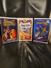 Walt Disney VHS: Peter Pan Snow White Lady And The Tramp lot