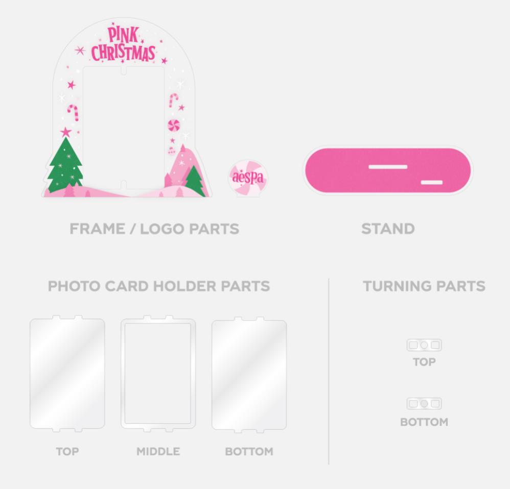 aespa pink christmas ジゼル アクリルスタンド aespa 2023 PINK CHRISTMAS SMTOWN OFFICIAL MD ACRYLIC TURNING