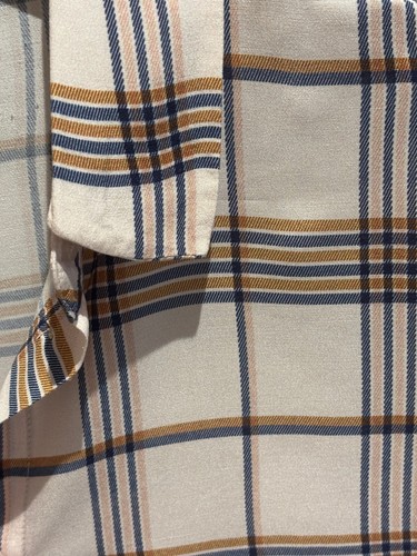 Maje Shirt / Blouse – Ladies – Blue / Fawn Check - Size 2 / UK 14 - Picture 3 of 6