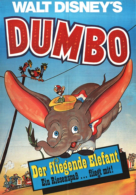 Dumbo ORIGINAL A1 Kinoplakat Walt Disney / Ben Sharpsteen ZEICHENTRICK-KLASSIKER - Bild 1 von 1