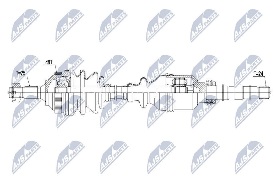 NPW-CT-059 NTY Drive Shaft for CITROËN,PEUGEOT