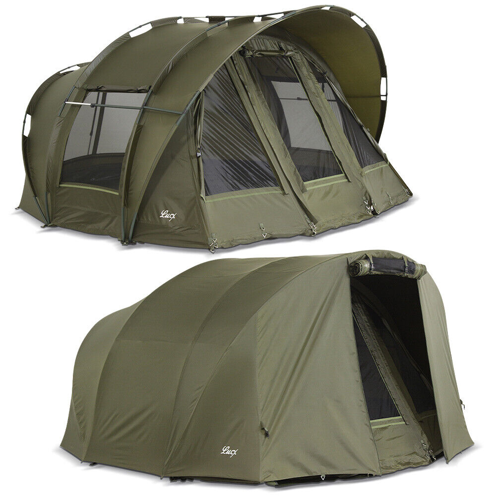 Lucx® bivvy + skin invernale ""Leopard"" 2 uomini tenda da pesca + copertura tenda carpa carpa carpa