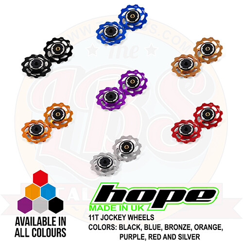 Hope Derailleur Jockey Wheel 11T, 12T, 13T, 14T/12T, 16T/14T - All Options - New