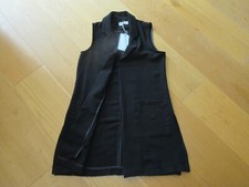 Ladies BNWT Glamorous black sleeveless open cover up  jacket, size 10 petite