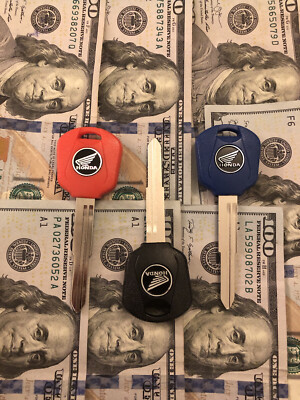 #ad ✅🔥3x HONDA MOTORCYCLE KEY BLANK CBR RED BLUE BLACK BIKE 250 600 1000 650 OEM $19.99