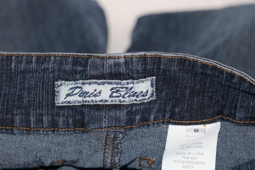 Vintage Paris Blues Girls Bootcut Split Jeans size 8 "kick" Flare Dark Wash #3 - Picture 5 of 5
