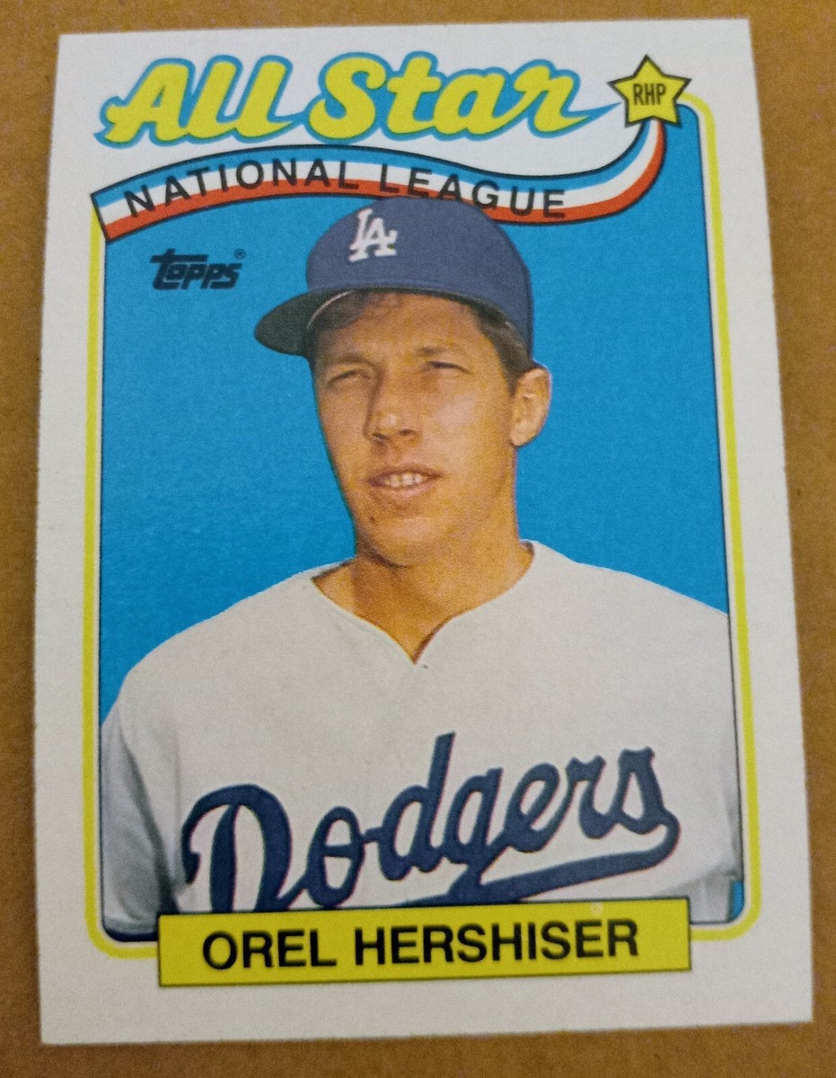 1989 Topps All Star Orel Hershiser card #394. Los Angeles Dodgers