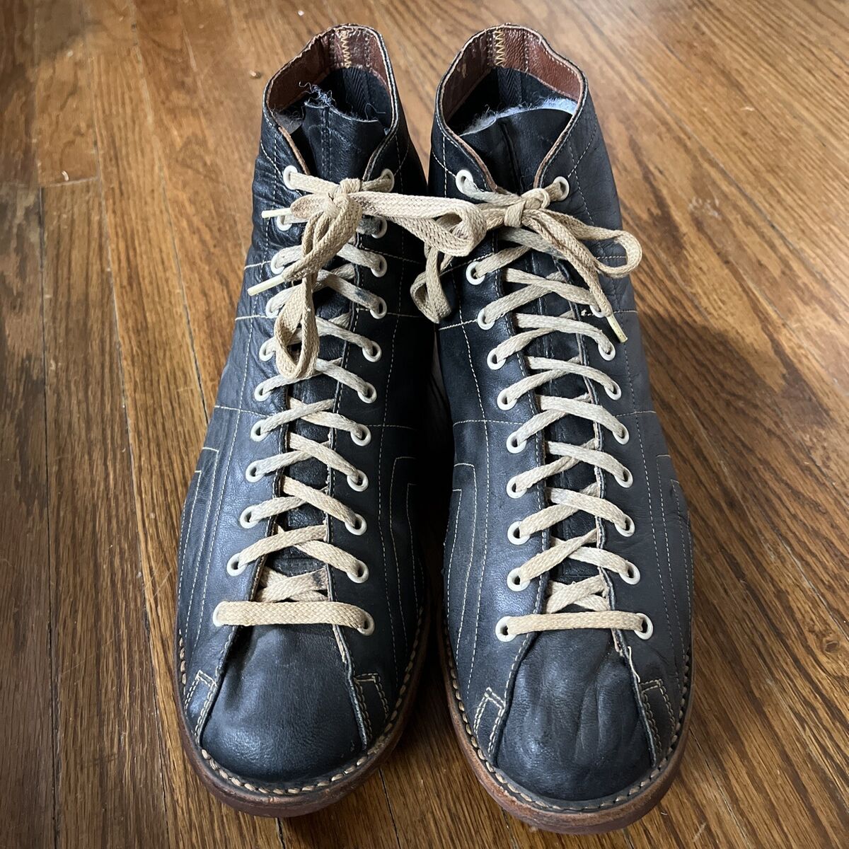 antique black leather 1950 basketball high top sneakers antique black leather 1950 basketball high top sneakers