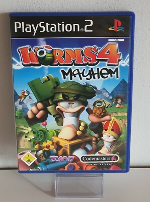 Playstation 2 PS2 Spiel Worms 4: Mayhem OVP+Anleitung B384
