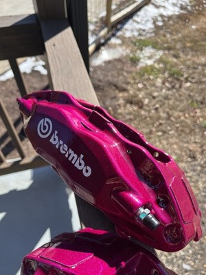 Ford Mustang GT Brake Calipers Powdercoated Raspberry Pink 07-14