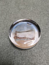 Antiker franz&ouml;sischer Glas Briefbeschwerer Rouen Le Pont Transbordeur Br&uuml;cke Frankreich LL Vintage