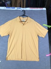 Tommy Bahama Polo Shirt Mens XL Beige Solid Marlin Logo Short Sleeve Casual