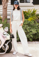 NWT Lilly Pulitzer UPF 50 Amore Jumpsuit Coconut, Choose Size