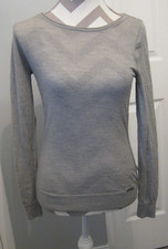 Michael Kors Logo Knit Pullover Sweater Gray Lightweigh Size M