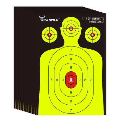 Shooting Range Silhouette Paper Target - 17X25 Inches (25 Pack,... 