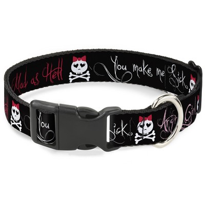 Plastic Clip Collar Angry Girl/Mad As Hell/You Make Me Sick NARROW-S (US IMPORT)