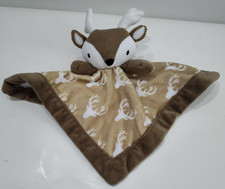 Levtex Baby Deer Fawn Lovey Plush Buck Brown White Security Blanket Blankie