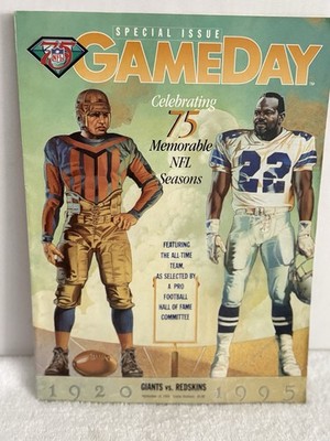 NFL 75th Anniversary GAMEDAY Redskins vs Giants 1994 Commemorative Program Guide