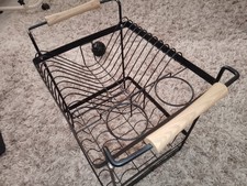 Large Dish Drainer Metal Wire Cutlery Draining Holder Kitchen Sink Rack Tidy