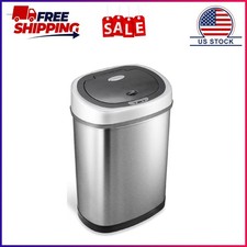 Nine Stars Automatic Kitchen Trash Can, 11 Gallon Stainless Steel