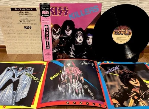 ORIGINAL 1982 w/PIN-UP POSTER, OBI -KISS KILLERS- VINYL POLYSTAR 28S-58 JAPAN LP