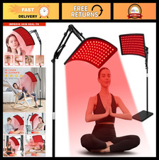 Lámpara de terapia de luz roja con soporte - 660 nm roja e infrarroja de 850 nm para rostro y cuerpo