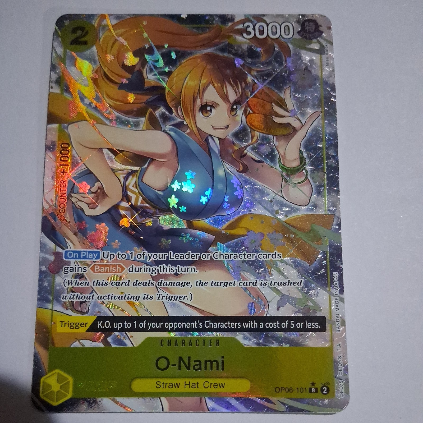 O-NAMI ALT . ART OP06-101 English ONE PIECE HOT 🔥 WINGS OF THE CAPTAIN - NM
