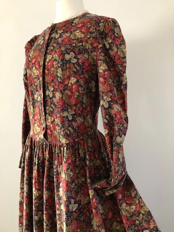 Vintage Laura Ashley Wool Blend Dress UK 10 (EU 36 USA 8) - Image 2 of 4