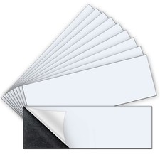 10 Pcs 12" X 4" Bumper Sticker Magnets, Flexible Magnetic Bumper Sticker Shee...