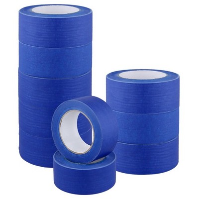 10 Rolls 2 inch x 54.7 Yard Blue Painters Tape, 164 FT Per Roll Wide Blue Mas...