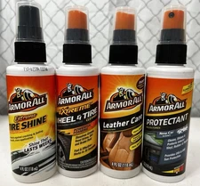ARMOR ALL Car Care 4-Pack Protectant/Leather Care/Tire Shine/Wheel Cleaner 4oz