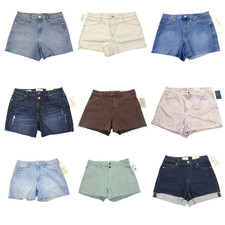 Universal Thread Womens Vintage Stretch High-Rise Cut-Off Midi Jean Shorts