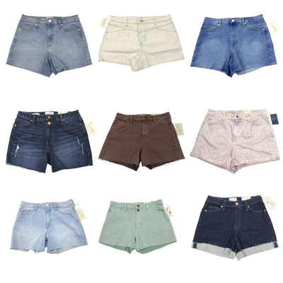 #ad #ad Universal Thread Womens Vintage Stretch High Rise Cut Off Midi Jean Shorts $9.99