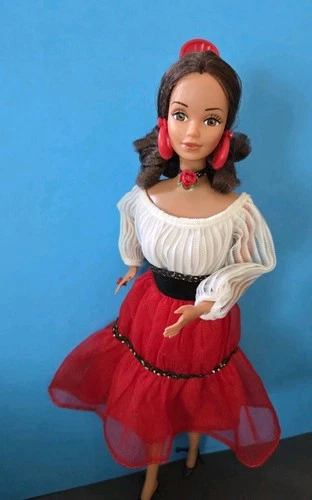 Vintage 1979 Hispanic Barbie #1292 HTF BROWN HAIR Version In Orig. Dress DOTW